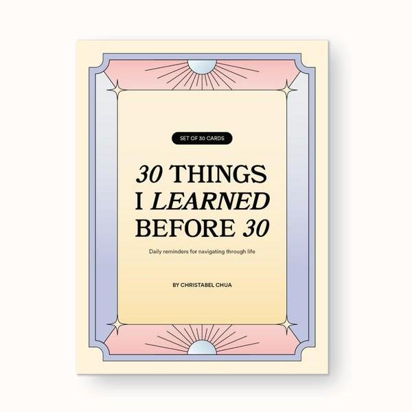 30 Things I Learned By 30: Reminder Card Set