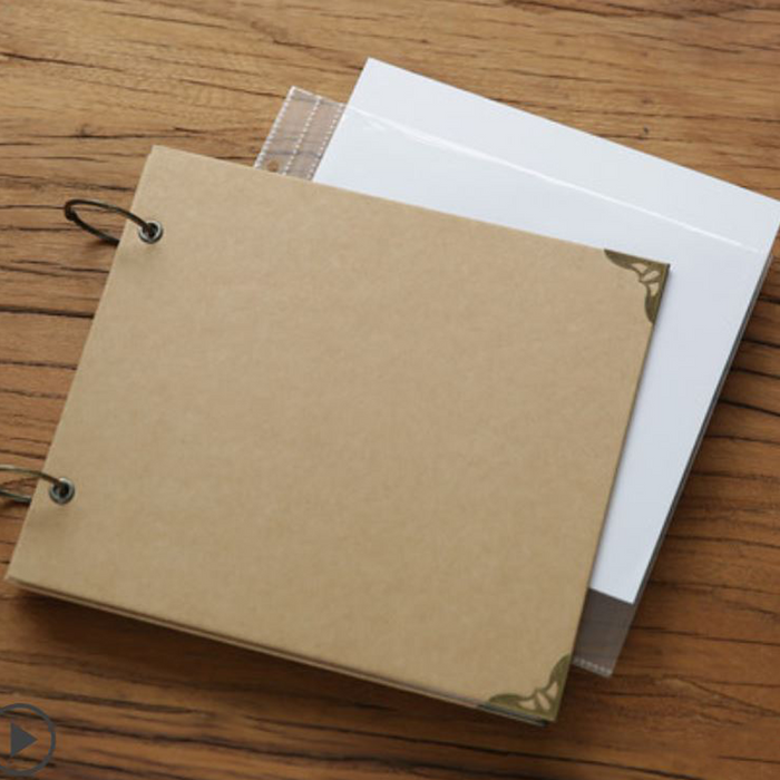 Blank Scrapbook With Paper & Sleeves