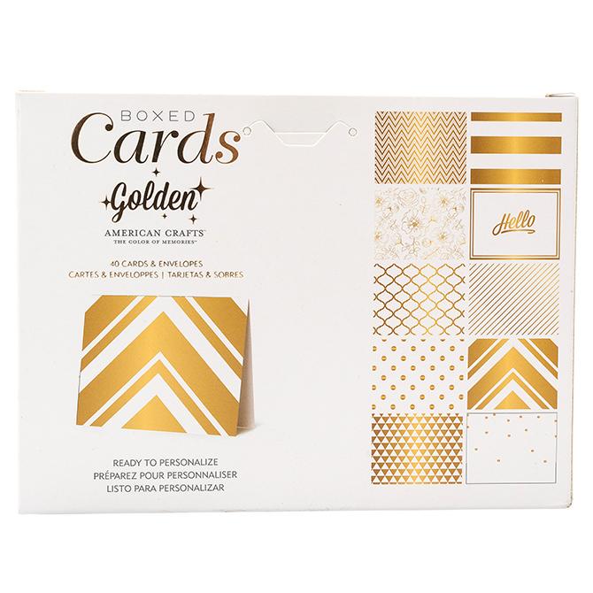Boxed Greeting Cards - Golden Gold Foil