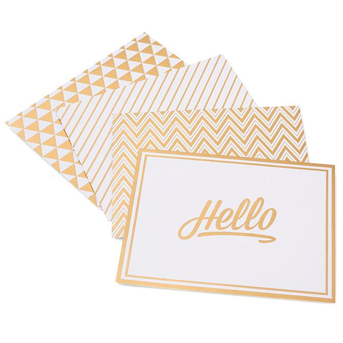 Boxed Greeting Cards - Golden Gold Foil