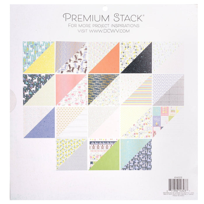 DCWV Cool Kids Collection - Foil Paper Stack 12 x 12