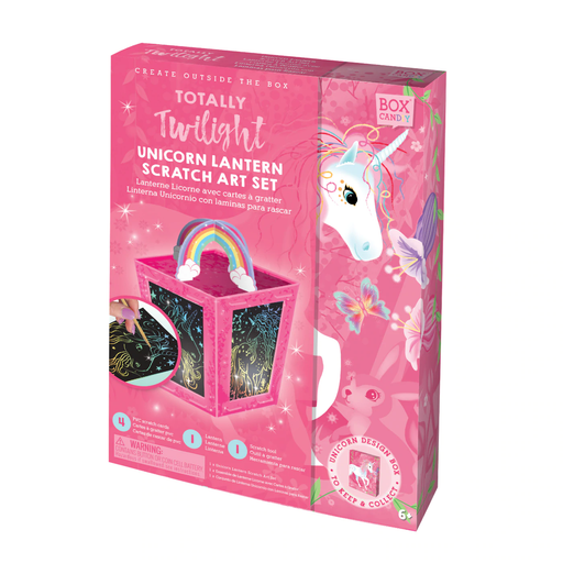 DIY Craft Kit - Totally Twilight - Unicorn Lantern Scratch Art Kit