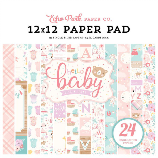 Echo Park Hello Baby Girl Collection - 12 x 12 Paper Pad