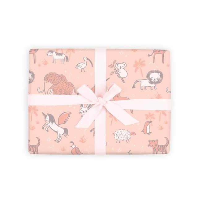 Fox & Fallow Gift Wrapping Paper Flat Sheet - Baby Animals
