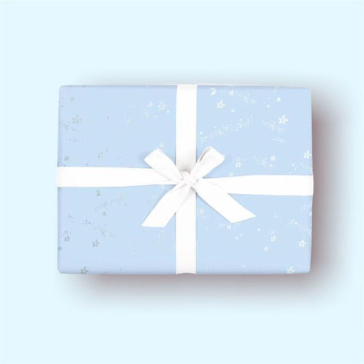 Fox & Fallow Gift Wrapping Paper Flat Sheet - Blue Stardust