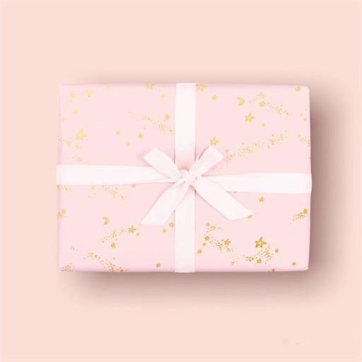 Fox & Fallow Gift Wrapping Paper Flat Sheet - Pink Stardust