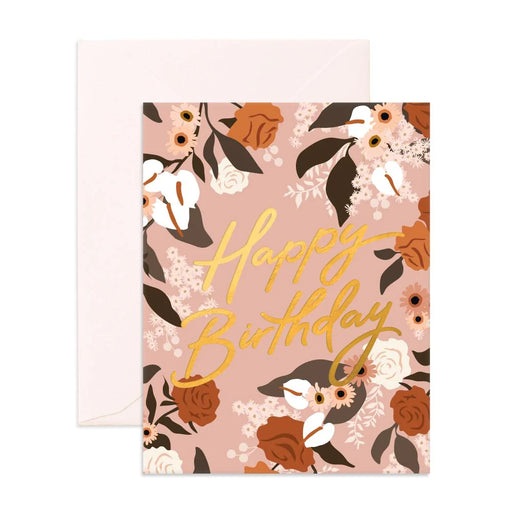 Fox & Fallow Greeting Card - Birthday Rose Garden