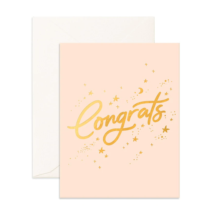 Fox & Fallow Greeting Card-Congrats Stars Cream