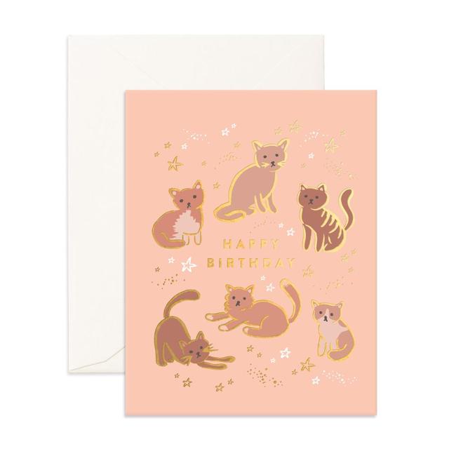 Fox & Fallow Greeting Card - Happy Birthday Cats