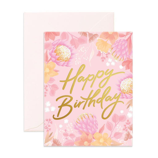 Fox & Fallow Greeting Card - Happy Birthday Floribunda