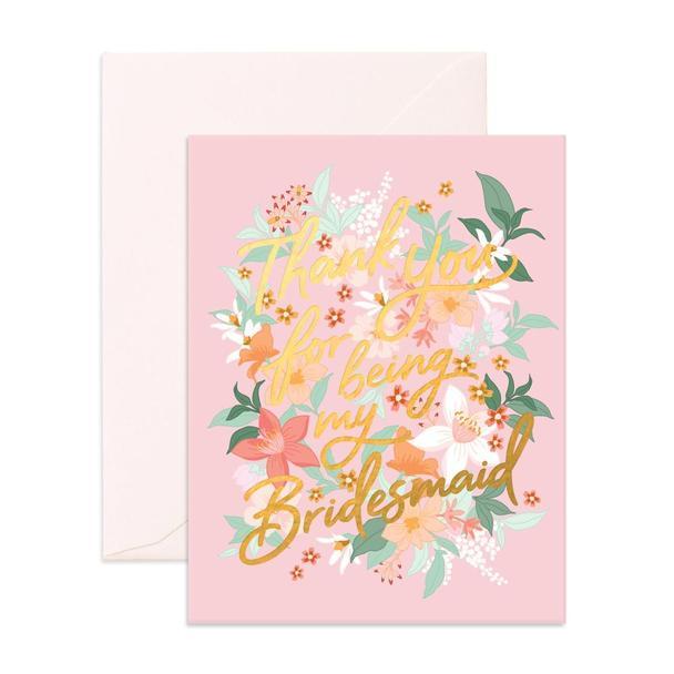 Fox & Fallow Greeting Card - Thank You Bridesmaid Bohemia
