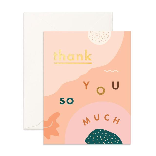 Fox & Fallow Greeting Card - Thank You So Much Abstract