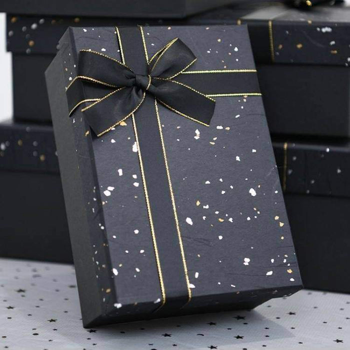 Gift Box Medium - Black Metallic Specks