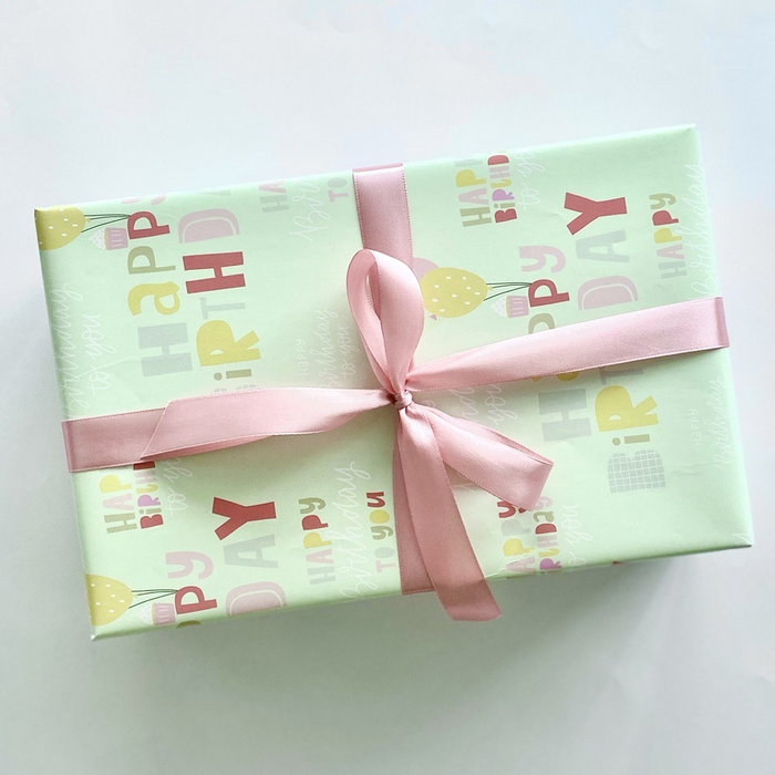Gift Wrapping Paper Flat Sheet - Birthday Wishes