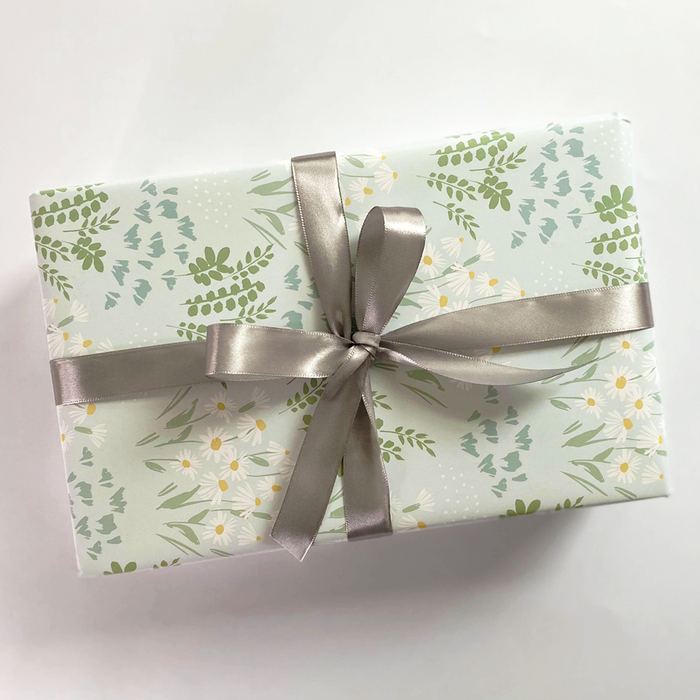 Gift Wrapping Paper Flat Sheet - Fresh Florals White Daisy