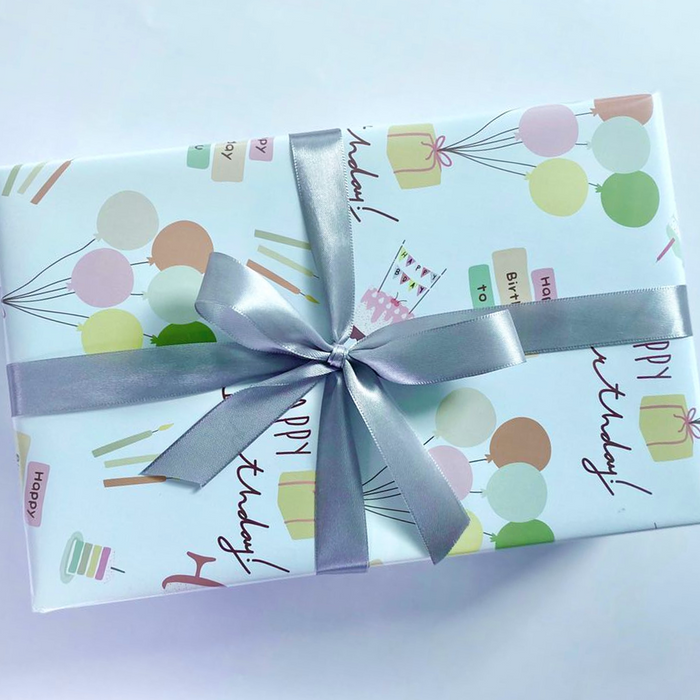 Gift Wrapping Paper Flat Sheet - Happy Birthday