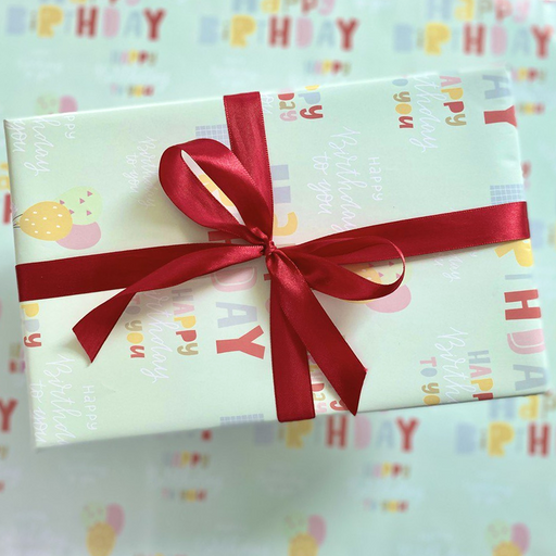 Gift Wrapping Paper Roll - 3 Sheets Birthday Wishes