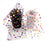 Gift Wrapping Ribbon Tulle - Black With Colourful Polka Dots