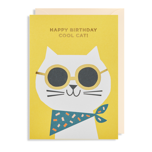 Greeting Card - Happy Birthday Cool Cat