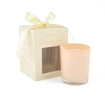 K Style Boxed Gift Candle - Champagne Peach