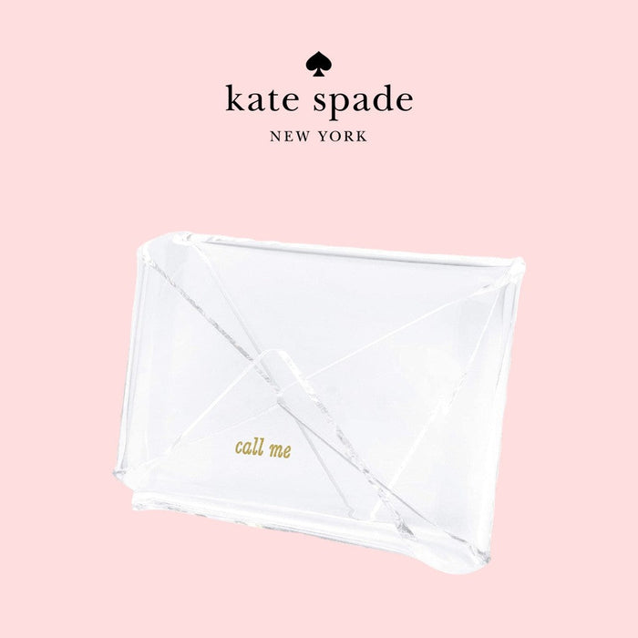 Kate Spade Acrylic Business Card Holder-Strike Gold