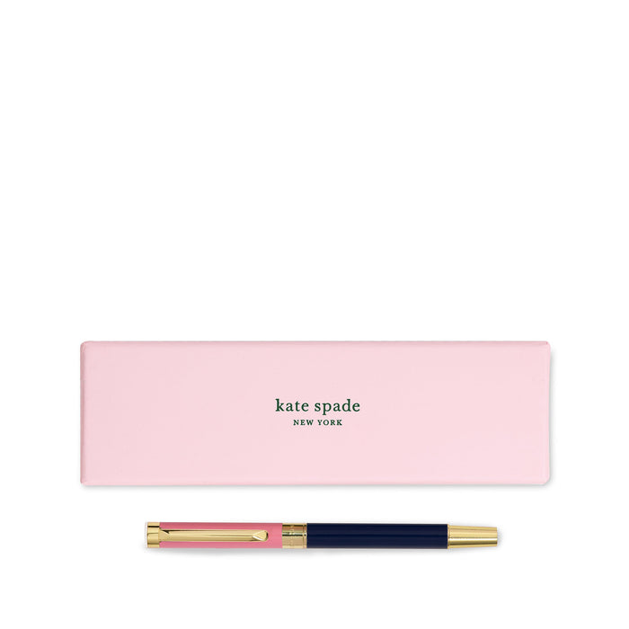 Kate Spade Ballpoint Pen-Pink & Navy Colorblock