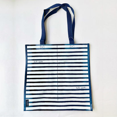 Kate Spade New York Canvas Book Tote, Navy Painted Stripe