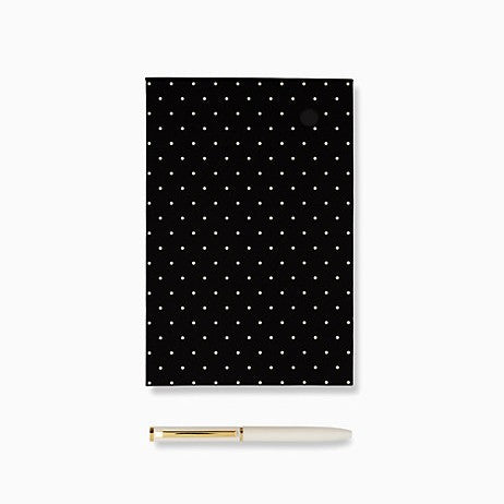 Kate Spade Loose Note Holder With Pen-Black Dot