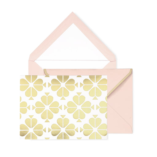 Kate Spade Notecard Set-Gold Spade Flower