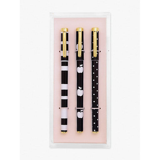 Kate Spade Pen Set with Tray-Dots and Stripes