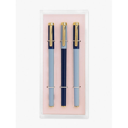 Kate Spade Pen Set with Tray-Navy & Blue Colorblock