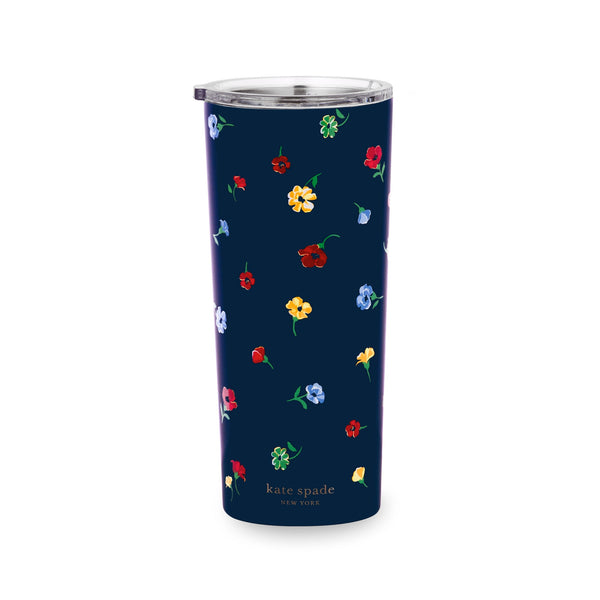 Pioneer Woman Stainless Steel 24 oz. Tumbler with Lid and Straw, Breezy  Floral