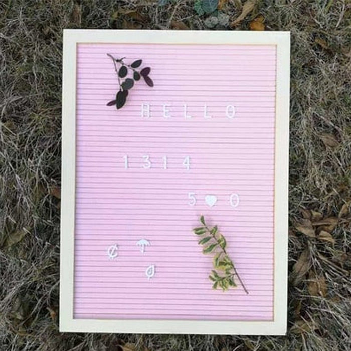 Letter Board - Rectangle - Pink with Light Wood Frame