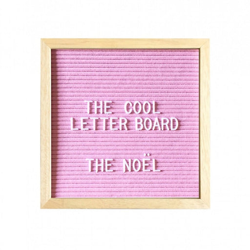 Letter Board - Square - Pink with Light Wood Frame