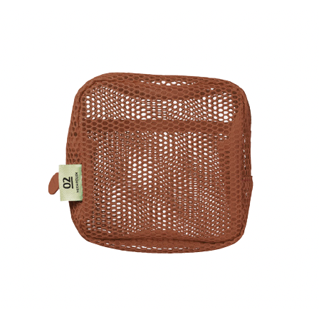 Mesh Collection Square Pouch - Brown