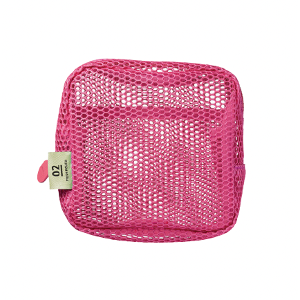 Mesh Collection Square Pouch - Pink