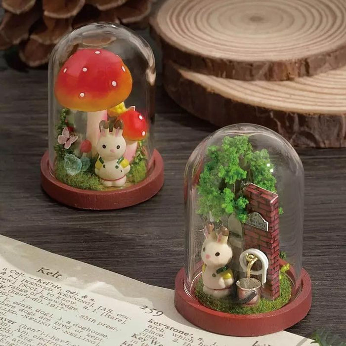 Miniature Scenes From Glass Cover - Garden Corner