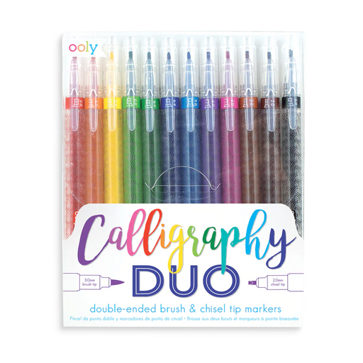 Ooly Calligraphy Duo Double Ended Markers - Set of 12