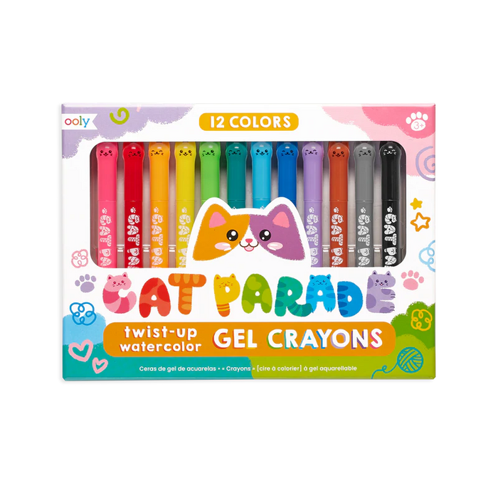 Ooly Cat Parade Watercolor Gel Crayons - Set of 12