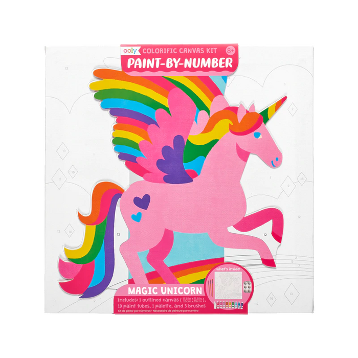 Ooly Colorific Canvas Paint by Number Kit - Magical Unicorn