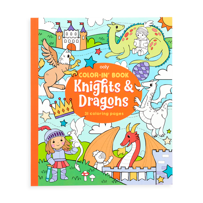 Ooly Colour-in Book: Knights & Dragons (8 x 10)