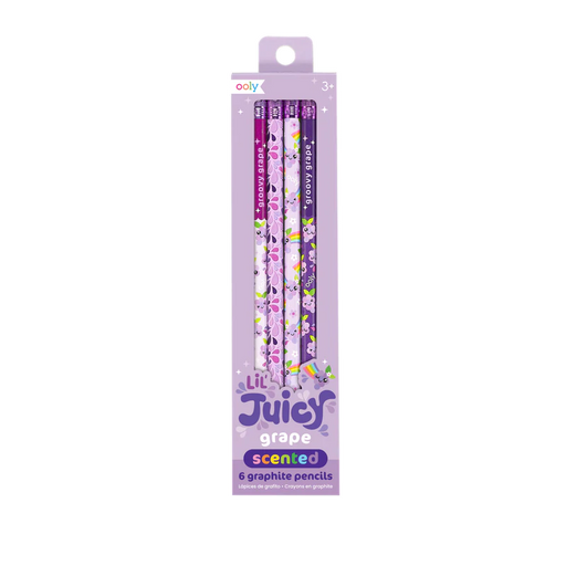 Ooly Lil Juicy Scented Graphite Pencils - Set of 6 - Grape