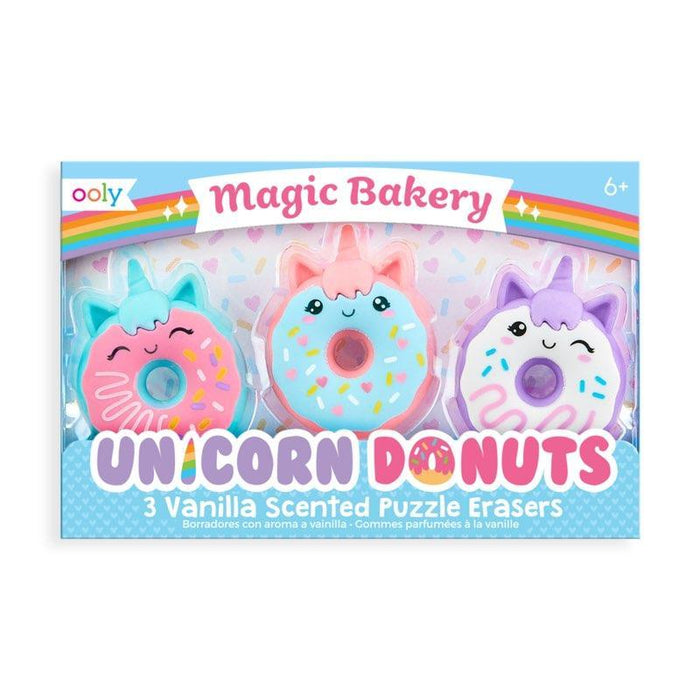 Ooly Magic Bakery Unicorn Donuts Scented Erasers - Set of 3