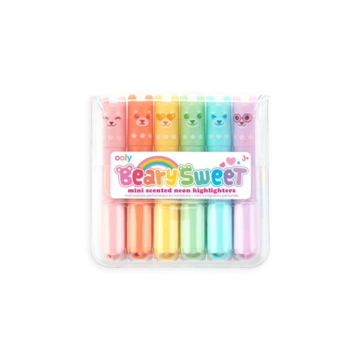 Ooly Mini Beary Sweet Scented Highlighters - Set of 6
