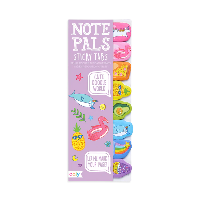 Ooly Note Pals Sticky Tabs - Cute Doodle World