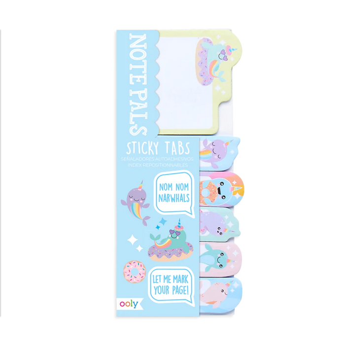 Ooly Note Pals Sticky Tabs - Nom Nom Narwhals