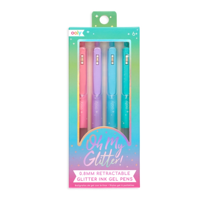 Ooly Oh My Glitter! Retractable Gel Pens - Set of 4