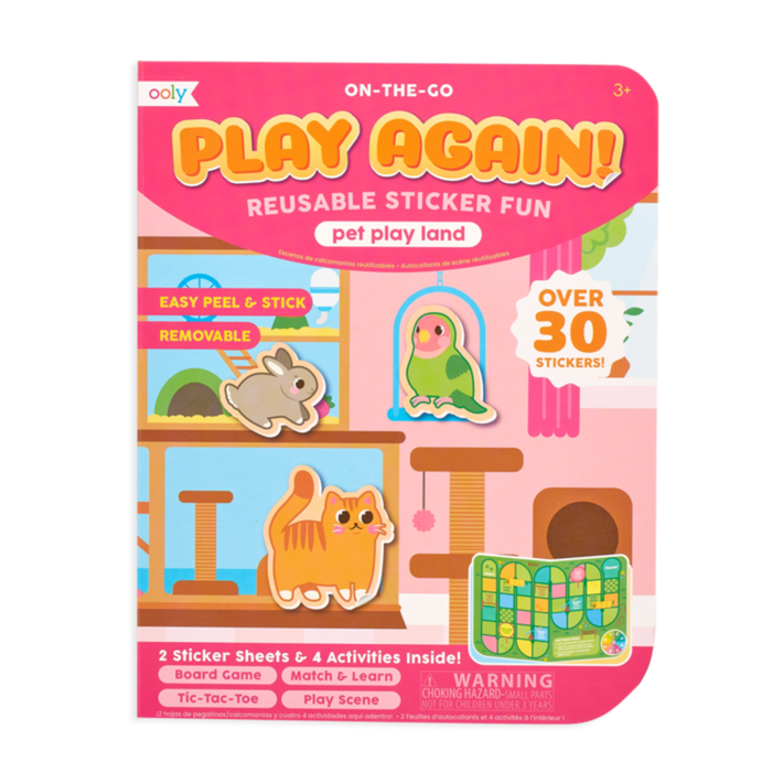 Ooly Play Again! Mini On-The-Go Activity Kit - Pet Play Land