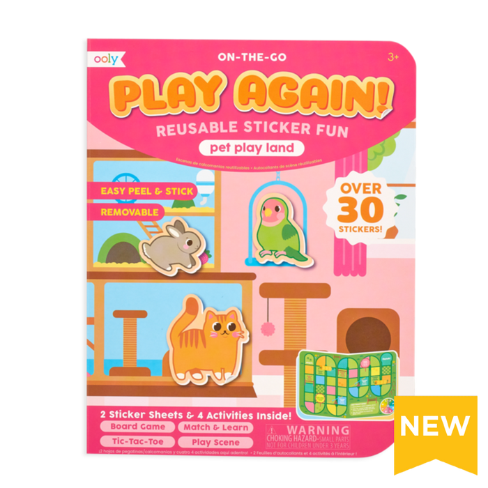 Ooly Play Again! Mini On-The-Go Activity Kit - Pet Play Land