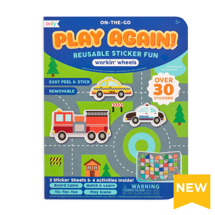 Ooly Play Again! Mini On-The-Go Activity Kit - Working Wheels